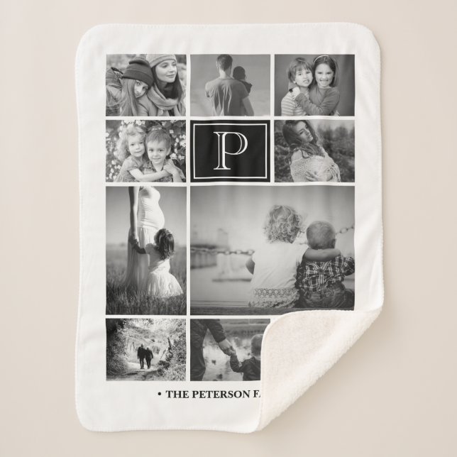Cobertor Sherpa Colagem de Fotos Sherpa Blanket (Frente)