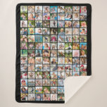 Cobertor Sherpa Colagem de Fotos Simples 117 com Legendas<br><div class="desc">Fazer que seu próprio cobertor de manutenção da memória fotográfica seja uma forma excelente de tesourar e mostrar memórias especiais. Crie o seu uso utilizando este modelo de colagem de fotos fácil de carregar com 117 imagens quadradas personalizadas com a camada de texto personalizada em cada foto. Escolha sua cor...</div>