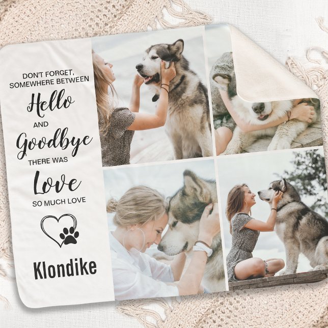 Cobertor Sherpa Colagem de Imagens Personalizadas do Cão 4 do Memo (Criador carregado)