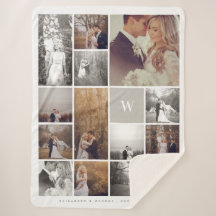 Colagem minimalista da foto do monograma moderno