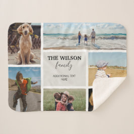 Cobertor Sherpa Colagem Personalizada 6 Memórias da Família de Fot