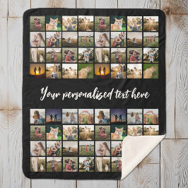 Cobertor Sherpa Colagem Personalizada de Fotos 64