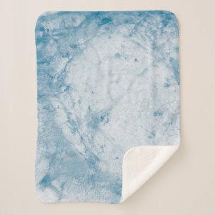 Cobertor Sherpa Colchão floral branco e azul