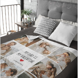 Cobertor Sherpa Collage Photo | Meu Pai É Meu Presente Namorados