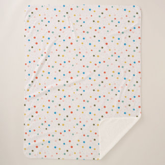 Cobertor Sherpa Colorful Painted Dots