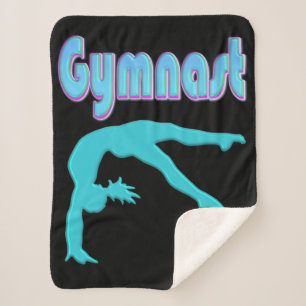 Cobertor Sherpa Coluna do Gymnast Back Handspring Passo Para Fora