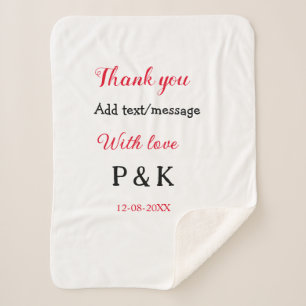 Cobertor Sherpa Com amor adicione o nome do casal obrigado que voc