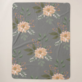 Cobertor Sherpa com Estampa Floral