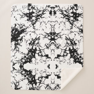 Cobertor Sherpa com Manchas de Tinta Abstratas