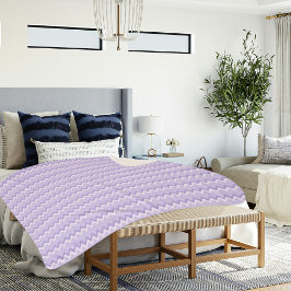 Cobertor Sherpa com Padrão de Chevron Roxo Claro