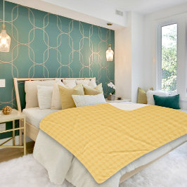 Cobertor Sherpa com Padrão Octogonal Amarelo