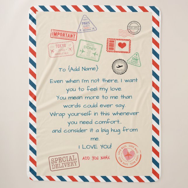 Cobertor Sherpa com Texto Personalizado – Nós Te A (Frente)
