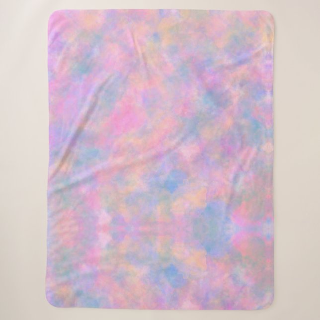 Cobertor Sherpa Combinação fantástica de cores de Pastel (Frente)