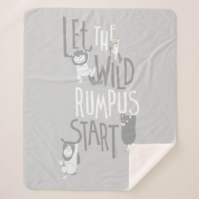 Cobertor Sherpa Comece o Rumpus Selvagem (Frente)