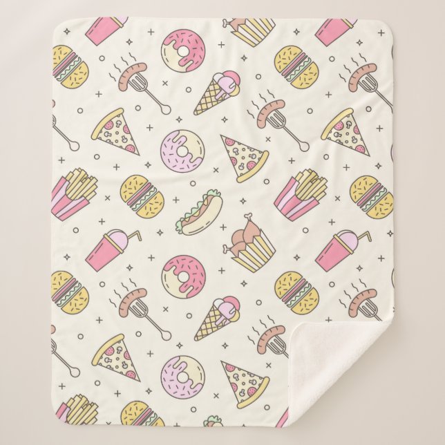 Cobertor Sherpa Comida (Frente)