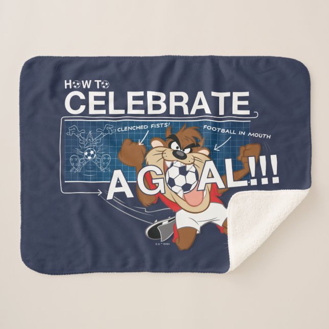 Cobertor Sherpa Como Celebrar um Gol com o TAZ™ (Frente (Horizontal))