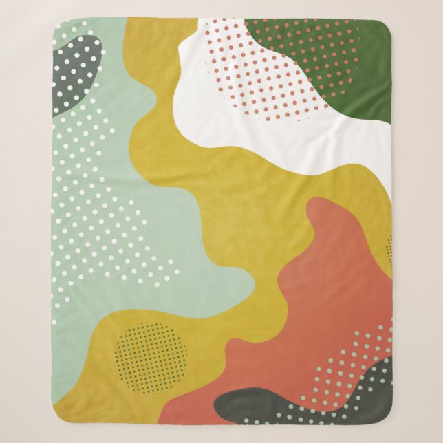 Cobertor Sherpa Composição geométrica abstrato moderna com decoraç (Frente)