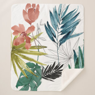 Cobertor Sherpa Composição tropical