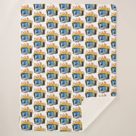 Cobertor Sherpa Computador Fogo Sherpa Blanket