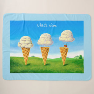 Cobertor Sherpa Cone de Sorvete - Balão de Ar Livre Arte Caprichos