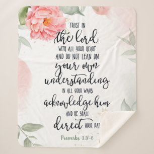 Cobertor Sherpa Confie no Lorde Flóral