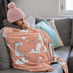 Cobertor Sherpa Conjunto de Linha de Animal Zebra