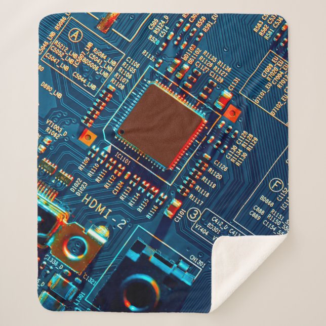 Cobertor Sherpa Conselho de circuito eletrônico fechado. eletrônic (Frente)