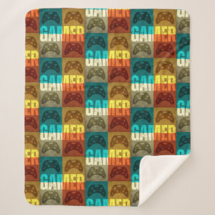 COBERTOR SHERPA CONTROLADORA DE JOGOS DE VÍDEO DE VINTAGEM DE JOGO