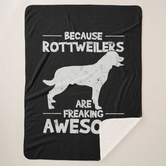 Cobertor Sherpa Cópia do T-Shirt Rottweiler (Frente)