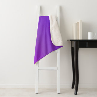 Cobertor Sherpa Cor de gradiente Roxo