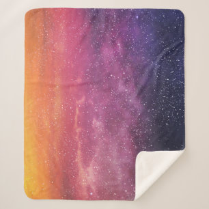 Cobertor Sherpa Cor Mágica: Encantando o Fundo do Céu.