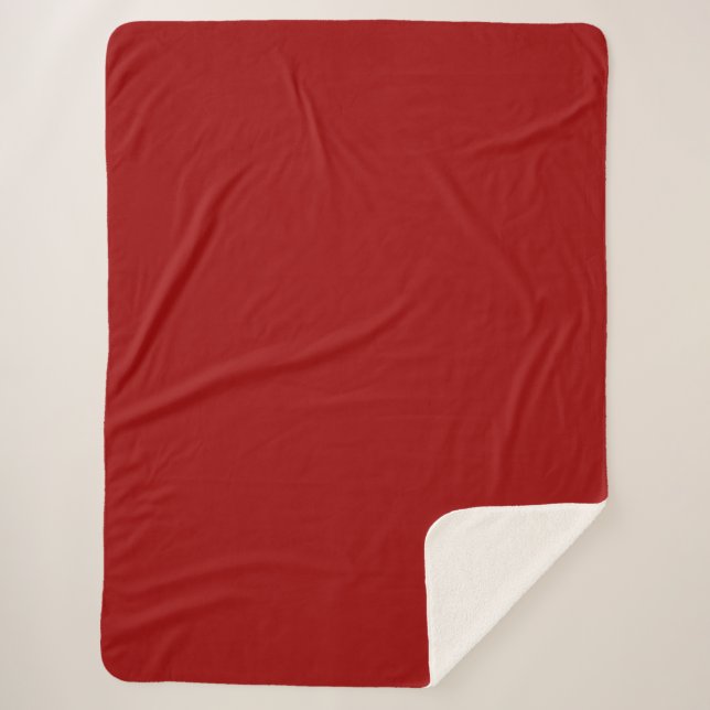 Cobertor Sherpa Cor Sólido Vermelho Crimson (Frente)