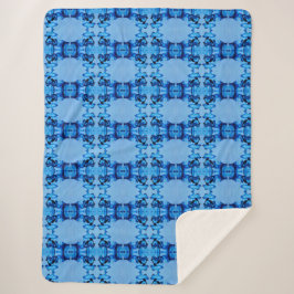 Cobertor Sherpa Coração Coral Azul