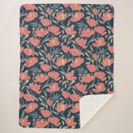 Cobertor Sherpa Coral Breeze Floral