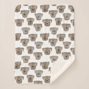 Cobertor Sherpa Corante de chocolate Labrador Retriever Cachorro A