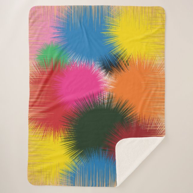 Cobertor Sherpa Cores Aquarela (Frente)