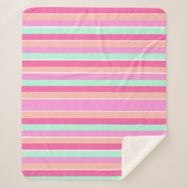 Cobertor Sherpa Cores de Bala Stripes