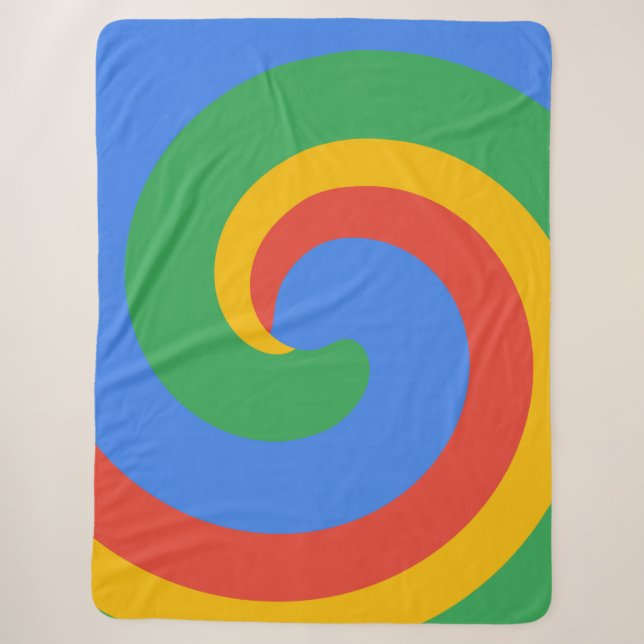 Cobertor Sherpa Cores Giratórias Google (Frente)