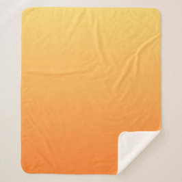 Cobertor Sherpa Cores simples - Amarelo claro e laranja