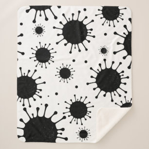 Cobertor Sherpa coronavírus preto