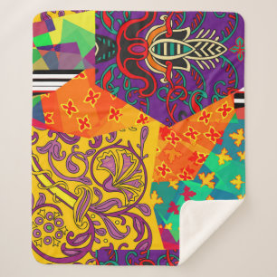 Cobertor Sherpa Corpo Festivo Turco Indiano Mandala