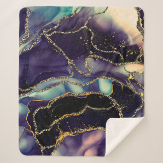 Cobertor Sherpa Correntes de matizes translúcidos, nadadores metál