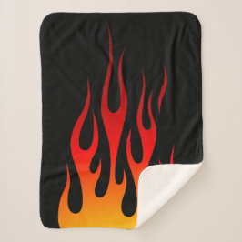 Cobertor Sherpa Corrida Personalizada De Chamas De Rod Tradicional