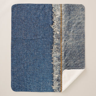 Cobertor Sherpa Cortina Laranja, Patch Duplo De Denim.