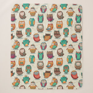 Cobertor Sherpa Coruja-Coroa-Coroa-Coroa Sherpa Blanket