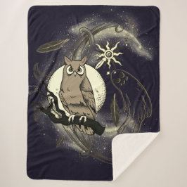Cobertor Sherpa Coruja e fantasma