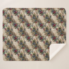 Cobertor Sherpa Coruja Floral Enfeitiçante