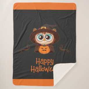 Cobertor Sherpa Coruja/Queda/Outono/Halloween/abóbora