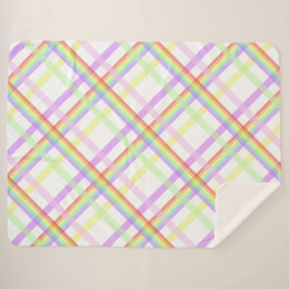 Cobertor Sherpa Cotovelo-cotovelo-colorido Tartan