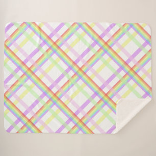 Cobertor Sherpa Cotovelo-cotovelo-colorido Tartan